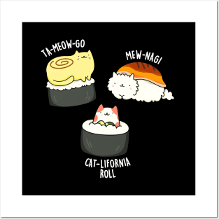 Tameowgo Mewnagi Catlifornia Cute Sushi Pun Posters and Art